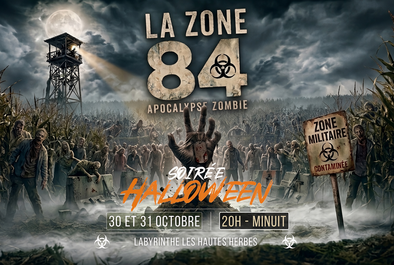 Soirée Halloween Apocalypse Zombie 2026 - La Zone 84